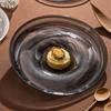 Irregular Glass Tableware Dessert Plate Serving Plate Pasta Dish Snack Dish Sushi Plates Restaurant Molecular Cuisine Tableware
