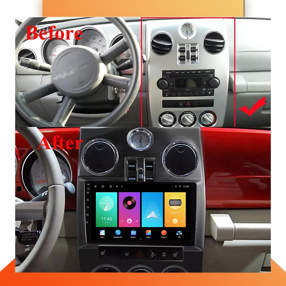 Car Radio Android Auto Carplay For Chrysler PT Cruiser 2000-2010 Multimedia Player Head Unit Stereo GPS Navigation BT WIFI 1+16GB