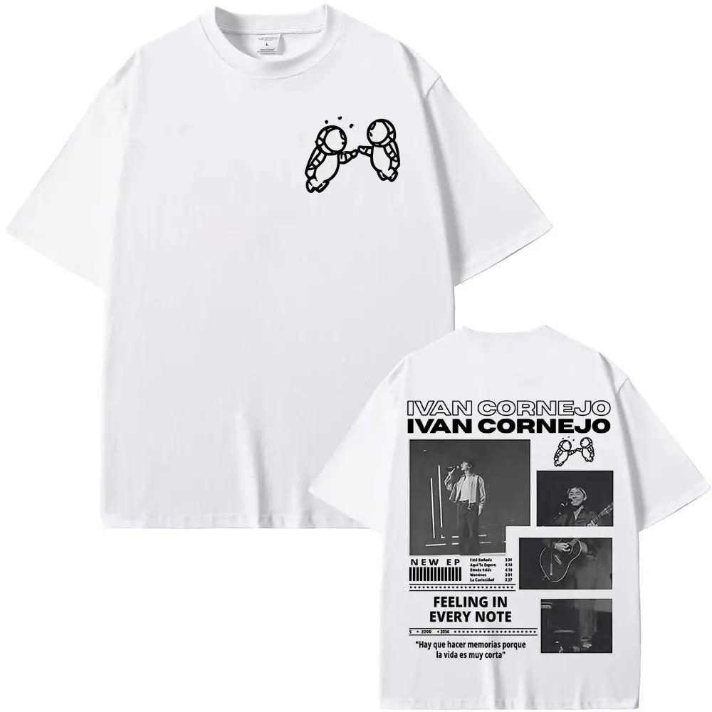 

Певец Иван Корнехо Мирада 2025 Тур Мерч Футболки Мужские Женские Высокое Качество 100% Футболка Винтажный Хип-Хоп Поп Музыка Футболка XXXXXL белый