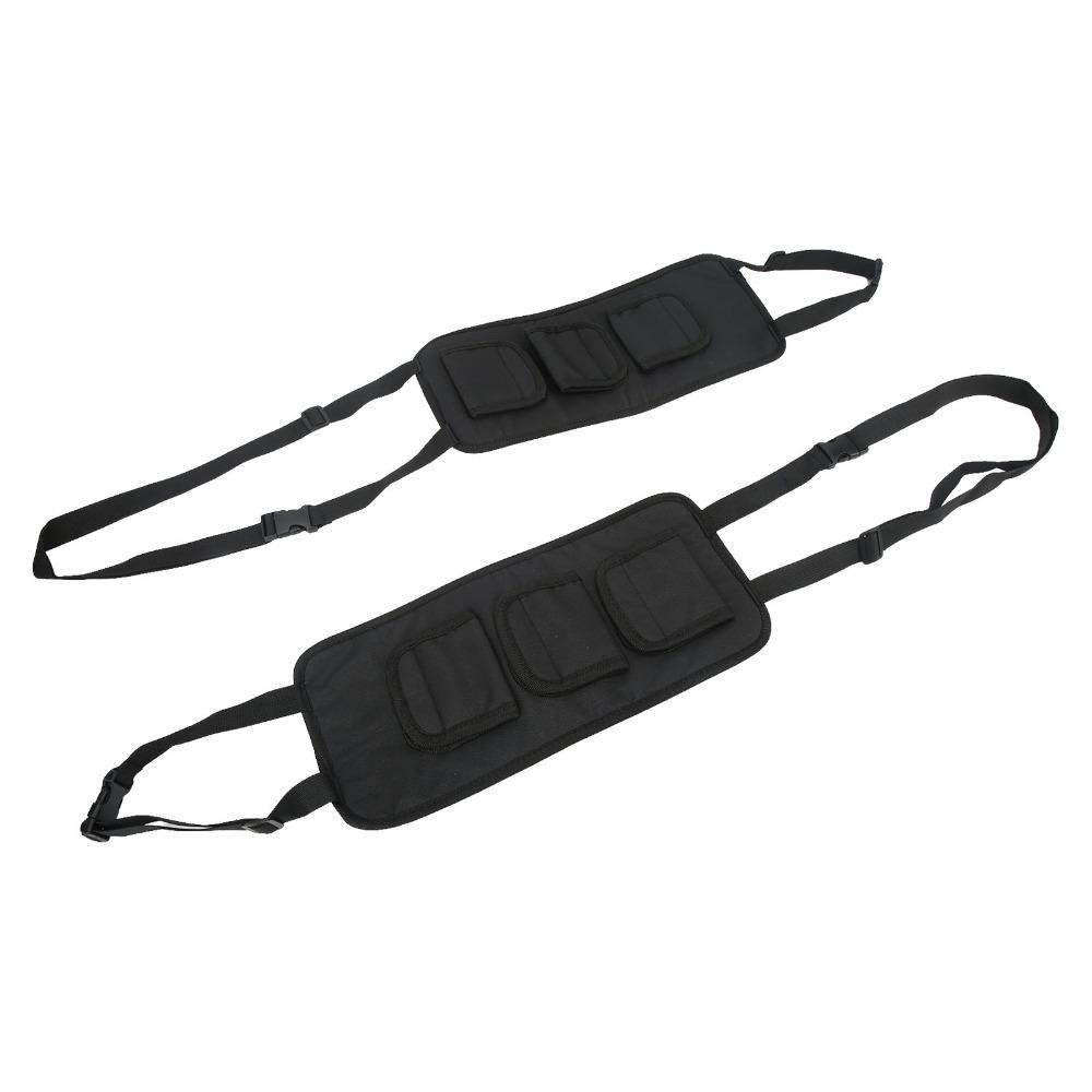2PCS Adjustable Straps Car Fishing Rod Holder 3 Rod Capacity Fishing Rod Rack  For Car, SUV