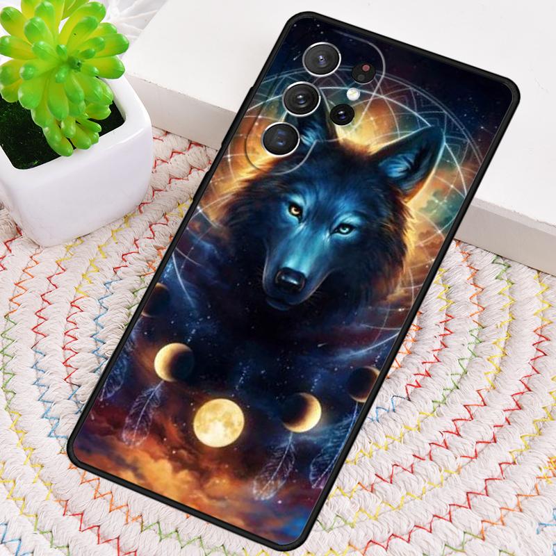 Moonlight of the Wolf Silicone Phone Case For Samsung Galaxy note 10 pro S26 S25 S24 S23 S22 S21 Plus S25Ultra Capa Cover