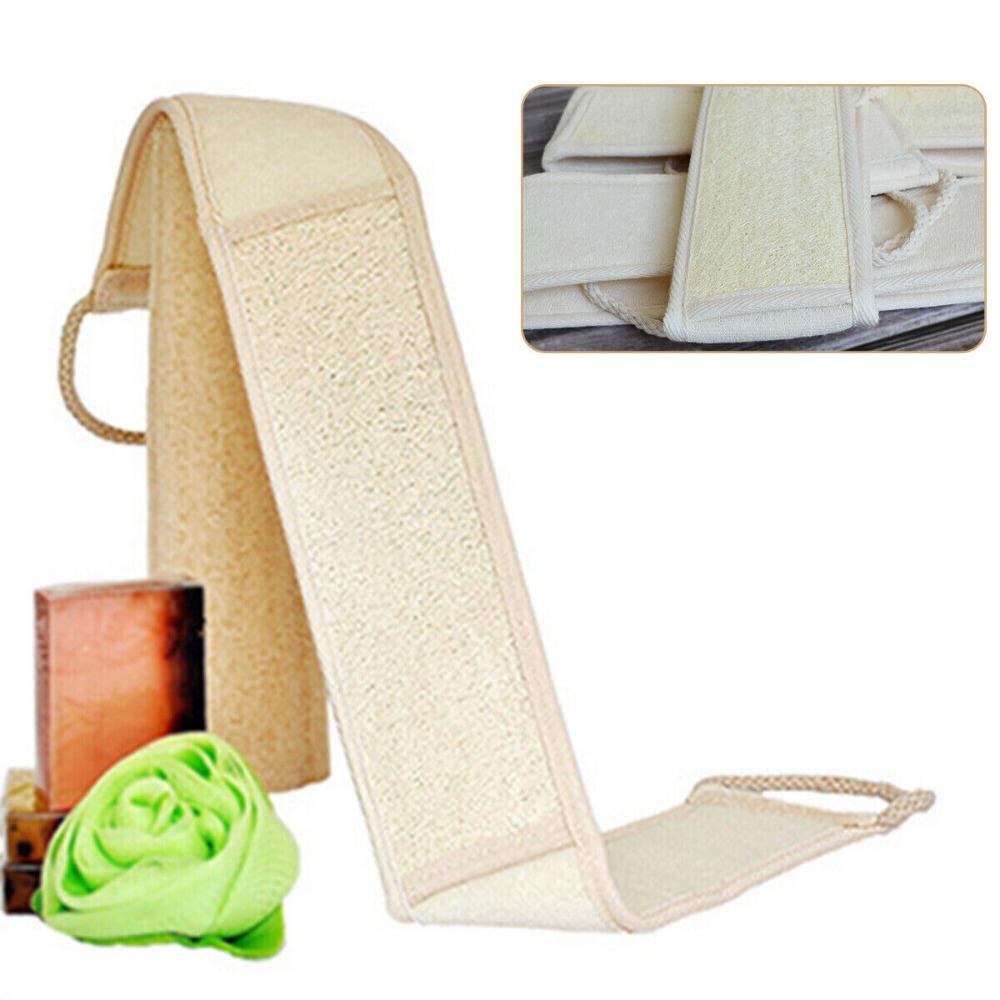 

Double Sided Exfoliating Shower Belt Terry Cloth Loofah Brush Pull back strip bath towel