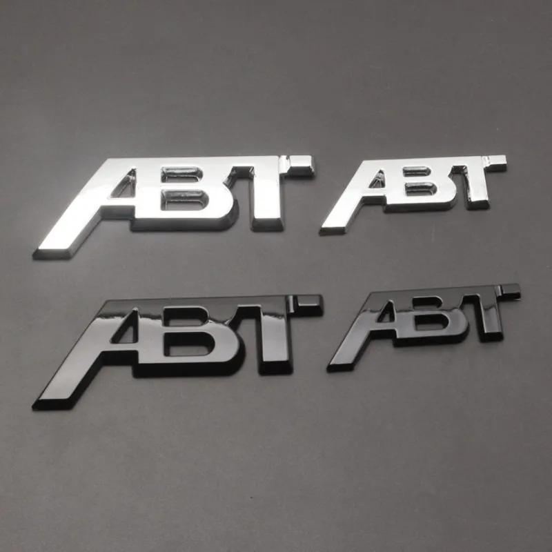 Metalowa Emblemat 3D na Tylną Klapę Samochodu Logo ABT Emblemat Naklejka Naklejka Na Grill Przedni Dla Golf RS3 ABT S3 S5 Q5 Q8 A4 B8 A3 8V
