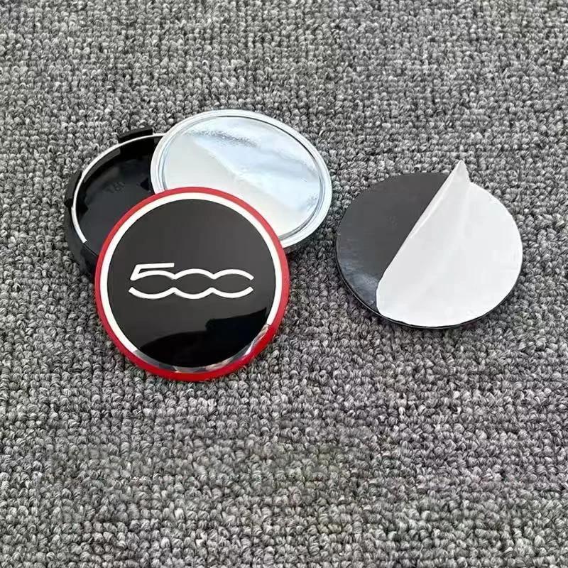 56mm Car Wheel Hub Cover Sticker Accessory For Fiat Abarth 500 Tipo FR Panda Argo Freemont Viaggio Bravo Punto Doblo Pulse Stilo