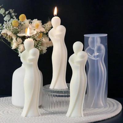 Creative Design New 3D Mother Child Candle Silicone Mold Unique Art Carving Aromatherapy Home Decoration Suit Mother's Day Gifts