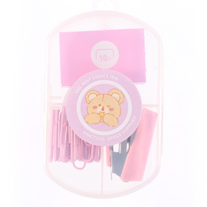 Macaron Color Mini Stapler Set - Cute and Convenient Stationery for Students