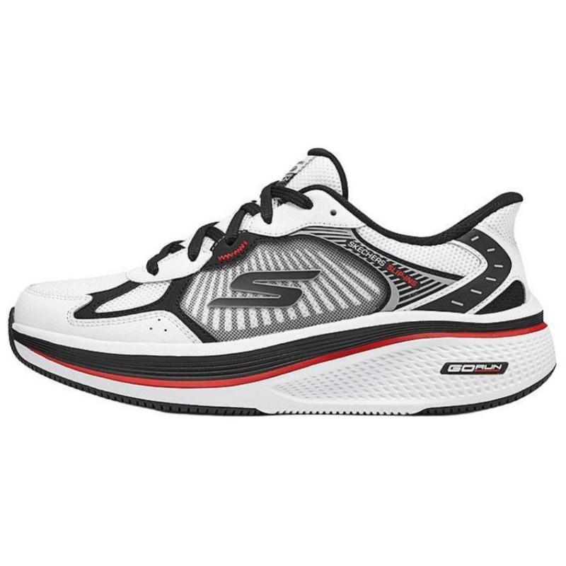 Skechers GO RUN Elevate 2.0 Men Mesh Synthetic Leather Running Shoes White Black 220854-WBK 39.5