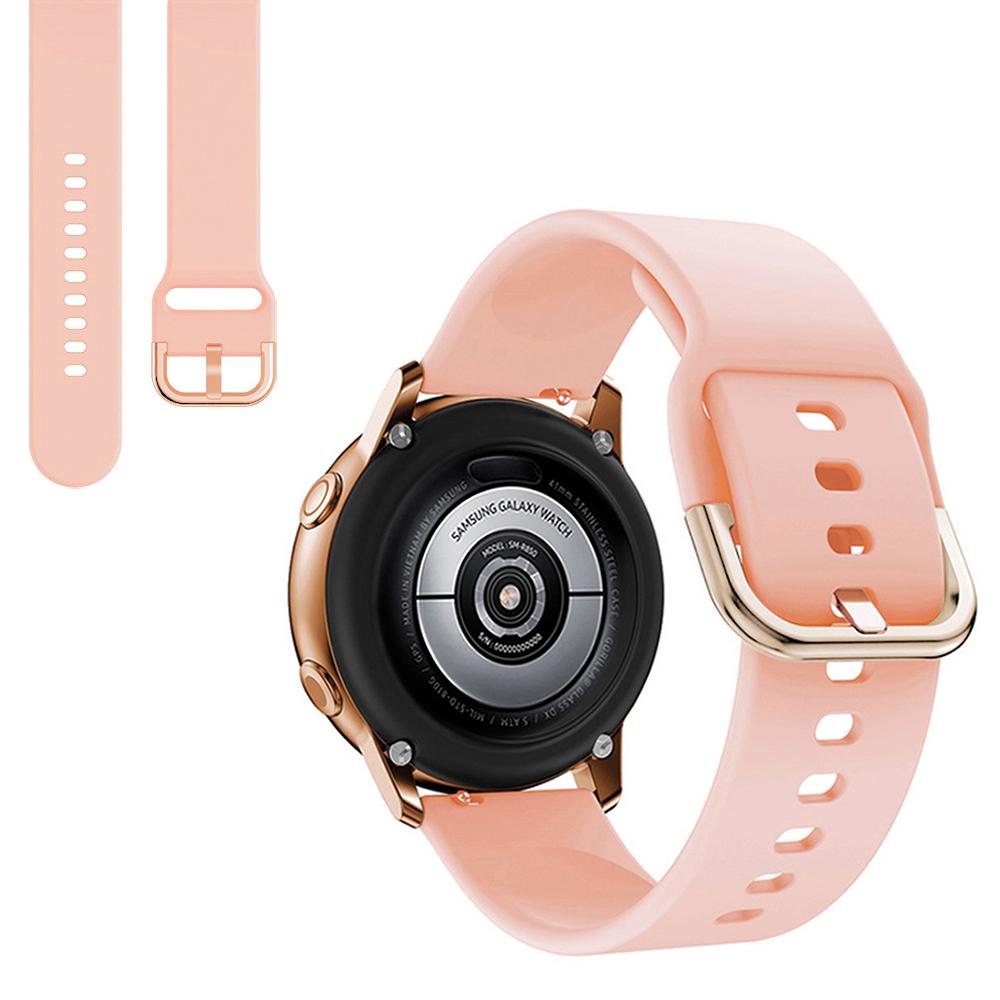 

Ремешок 20 мм/22 мм для Samsung Galaxy Watch Active 2, 40 мм, 44 мм, Gear 3, спортивный браслет на запястье, сменный ремешок для часов 20 мм 22, ремешок для часов Active 2 40mm 44mm светло-розовый