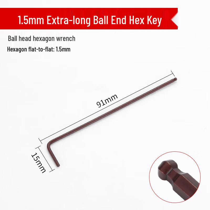 Wankajia Extra-Long L-Shape Ball End Hex Key Set