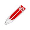 (Set of 2) Black and Red ABS Sticker Blade Side Mark Emblem GTI Wording for Volkswagen VW Golf 5 6 7