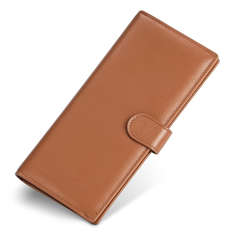 

[RAINSMORE] long wallet cowhide wallet men s large capacity thin wallet genuine leather Made by YKK Holds 8 cards billfold coin purse water repellent