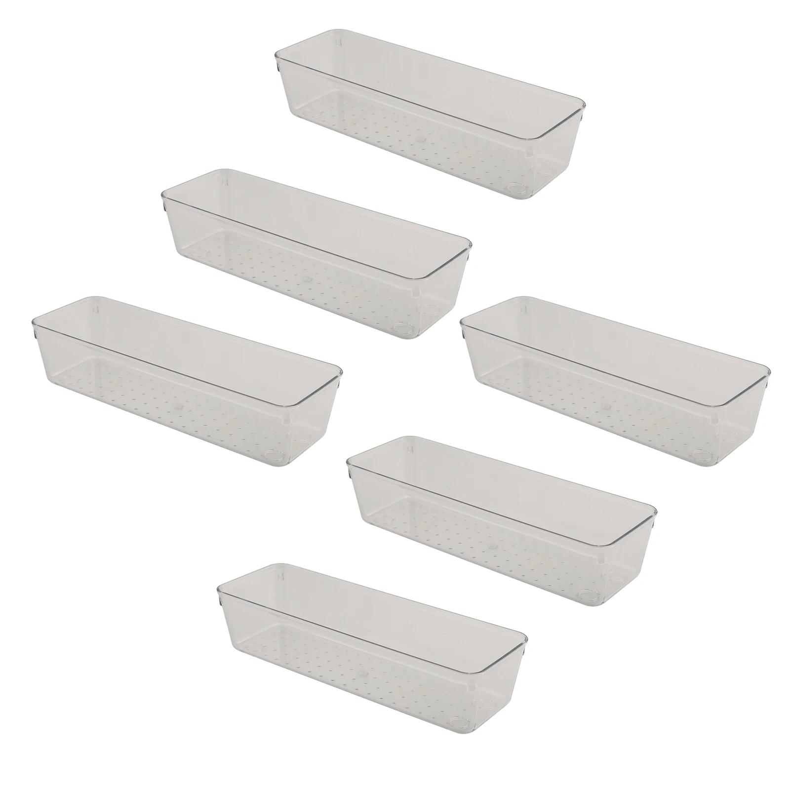 

Многоцелевые прозрачные лотки для хранения в ящиках с нескользящим дном. Отлично подходят для легкой организации различных предметов.