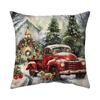 New Christmas Pillow Cover Super Soft Short Plush Printed Sofa Decorative Cushion Cover Home Cushion