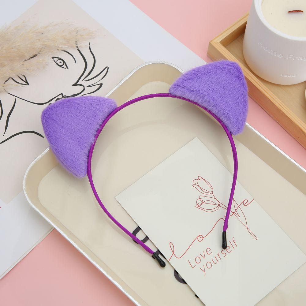 Cat Ears Furry Headbands for Women and Girls, Makeup of Party Decoration, Daily Wearing, Cute
