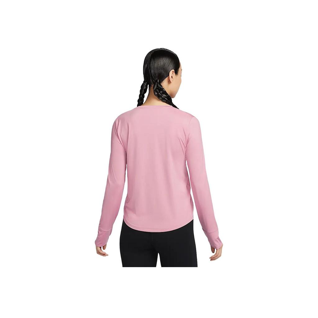 Nike Dri-Fit One Classic Series Oddychająca Szybkoschnąca Jednolity Kolor Wygodna Miękka Koszulka z Długim Rękawem Damskie topy Różowy FN2802699