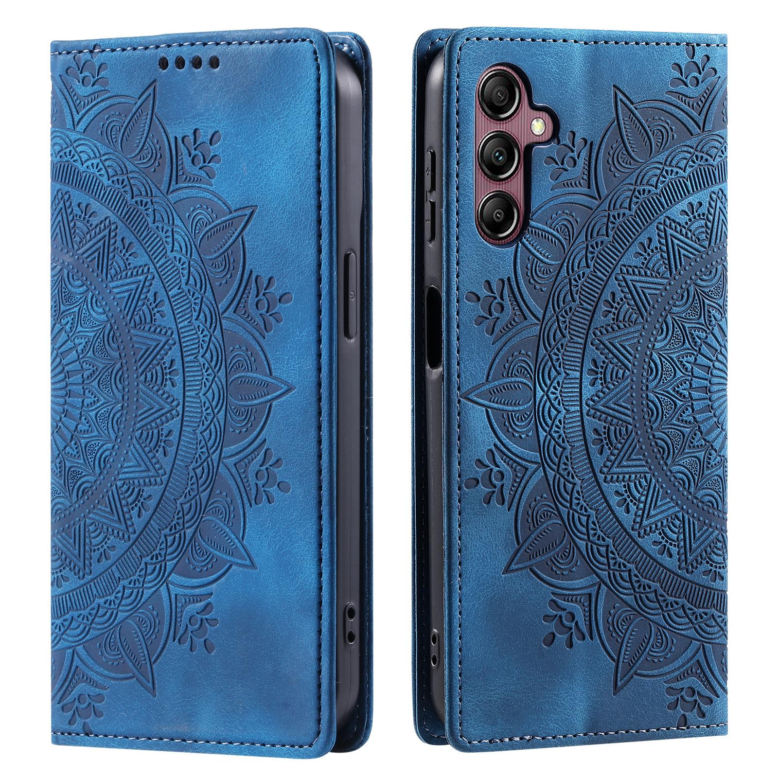 

Style 010 For Samsung Galaxy S25+ Case Mandala Pattern Magnetic Closing Leather Phone Cover A