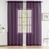 1pc Modern Minimalist Solid Color Sheer Curtain, Rod Pocket Design, Easy To Install, Soft and Flowing, Suitable for Decorating Living Rooms