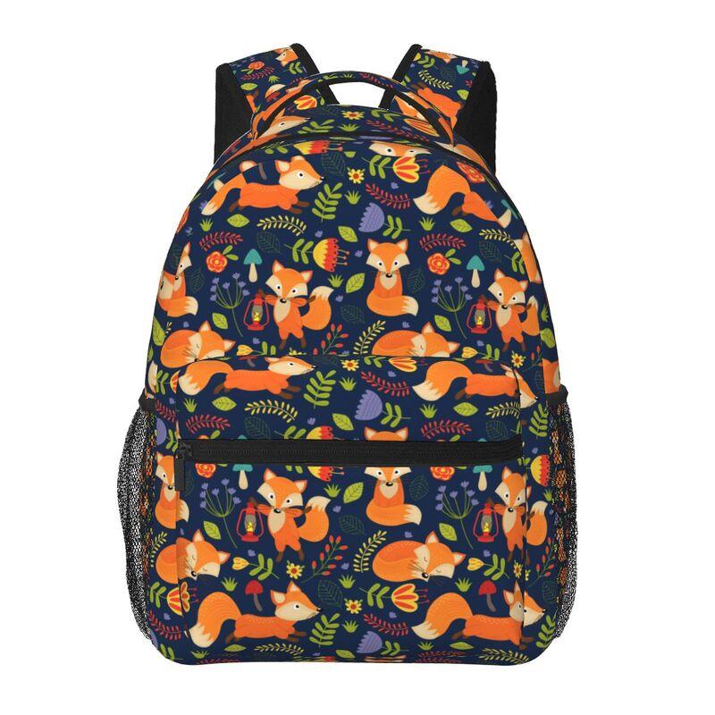 Cute Foxes Pattern Kawaii Backpack Unisex Travel Bag Lightweight Casual Daypack Students School Bookbags Laptop Backpack