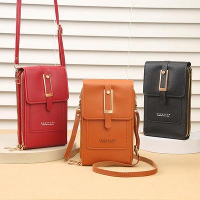 Městská minimalistická dámská crossbody taška s dotykovou obrazovkou – Multifunkční držák na karty a peněženka na mince