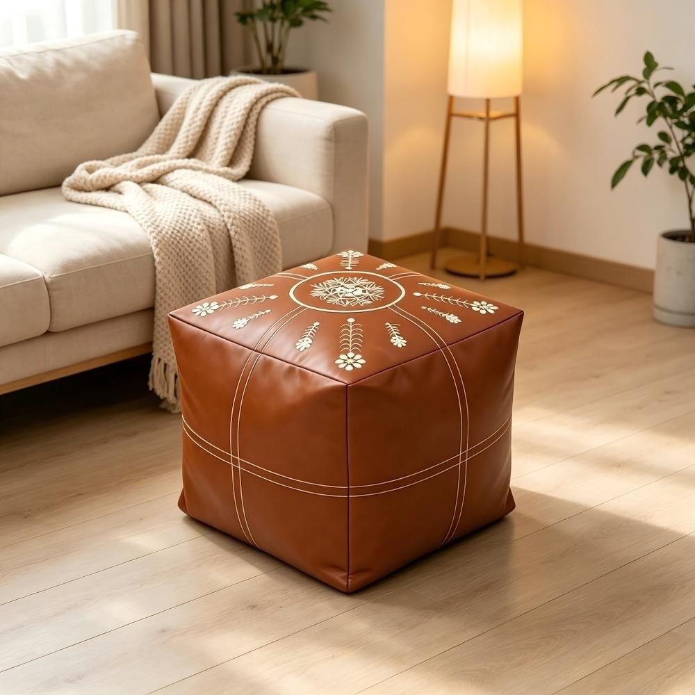 PU Leather Sofa Stool Cover Waterproof Storage Bag Seat Cushion Cover  Living Room