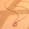 [Drawelry] Rose Double Heart Zirconia Necklace with Built-in Surprise Rose Jewelry - Personalized Heart Necklace with Rose Jewelry Box and Preserved