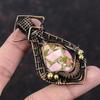 Copper Pink Opal Pendant Copper Wire Wrapped Pendant Real Gemstone Handmade Pendant Antique Copper Jewelry Engagement Gift Wire Wrap Jewelry