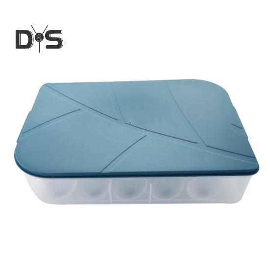 Stackable Home Kitchen Refrigerator Egg Storage Box Holder Container with Lid