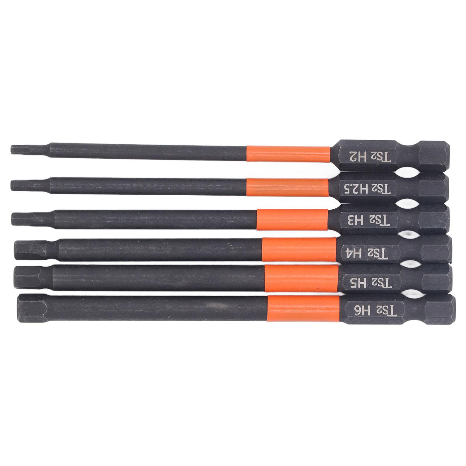 

Набор из 6 шт. Шестигранный ключ Насадка для дрели H2 To H6 100L Легированная сталь S2 Сильный магнитный Шестигранный ключ Насадка для дрели для дома