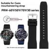 Prw30 Silikonový řemínek k hodinkám 23mm pro Casio PROTREK PRW60 70 50 30 Řemínek PRW6800 PRW6900 Vodotěsný gumový řemínek k hodinkám Náramek Pánský