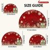 1Pcs Snowflake Winter Semi Circle Welcome Doormat Non-Slip for Outdoor Patio Porch Kitchen Bathroom Entryway Floor Mat