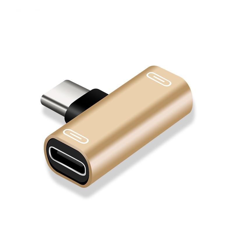 2/1PCS USB C Splitter Type C Male To Dual Type C Female Adapter 2IN1 Headphone Charger Converter for Phone Headphone TypeC Port 3