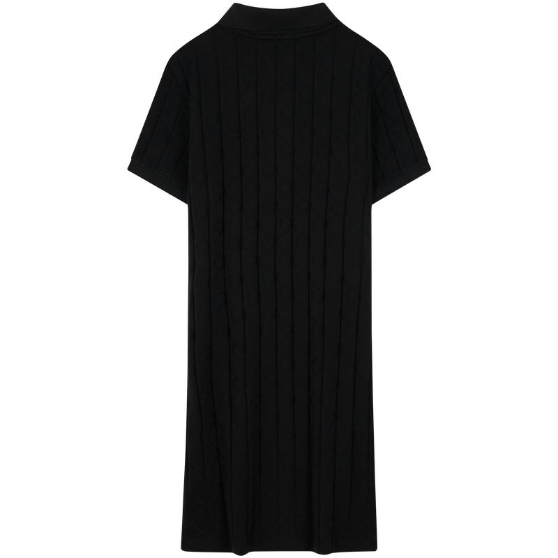 Calvin Klein Elegant Pattern Monogram Cotton Polo Dress Women dresses 44D208G
