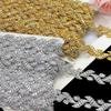 Costume Decorative Silver Gold Plated Trimming Leaf Acrylic Rhinestones Chain Lace Ribbon Dress Upholstery Sewing Textile Trims