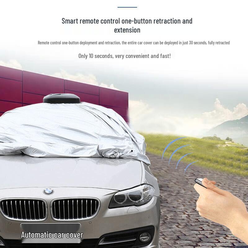 Automatic Solar Car Cover with Remote for Sun, Heat, Rain, Snow & Frost Protection