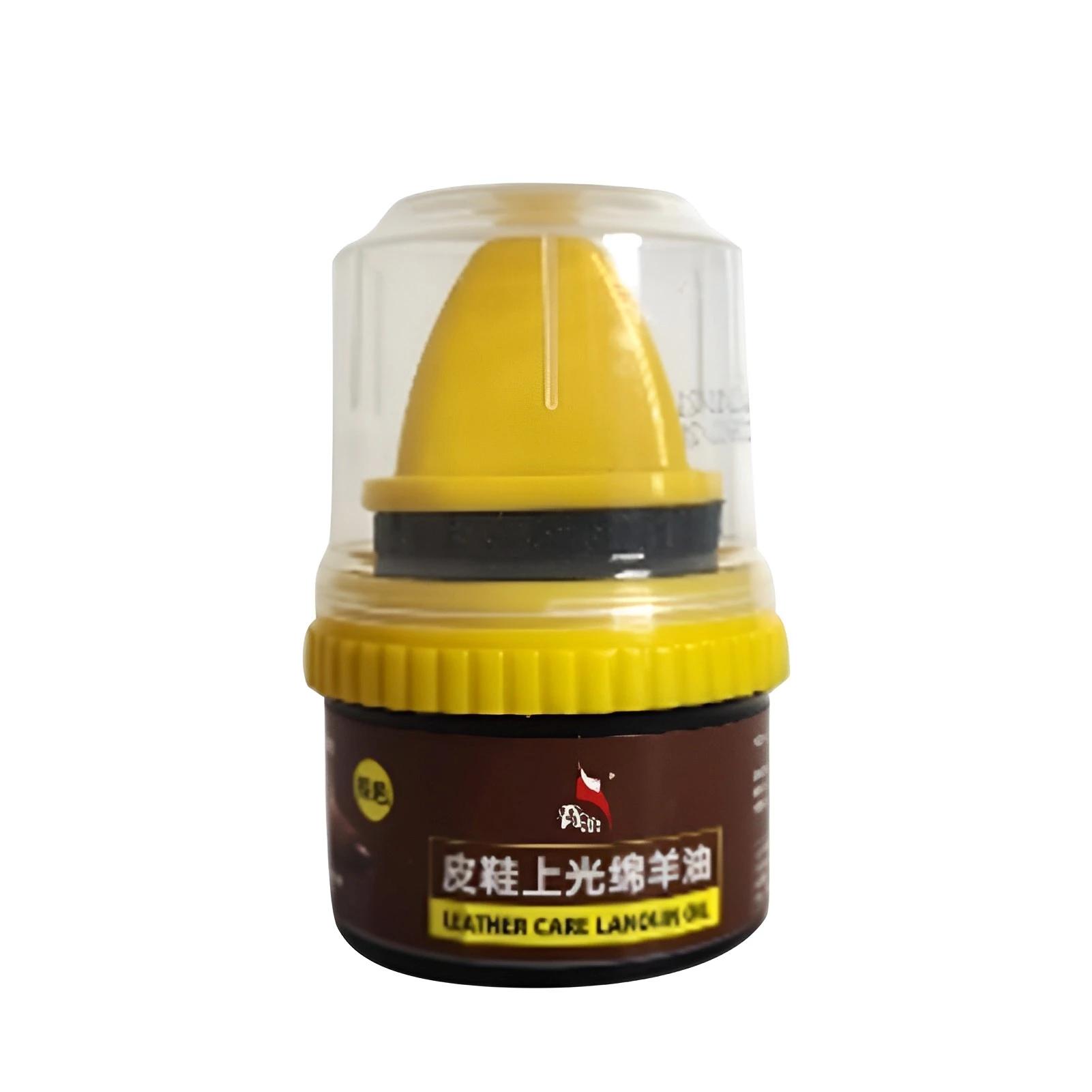 

50ml Leather Shoe Brush Polish Brush Shoe Maintenance Brightening Cleaning Duster Sponge Wipe Colorless/Black/Brown Brown