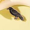 Raven Enamel Brooch, Fashion Decorative Brooch, Badge Pin, Apparel Accessories, Jewelry Gifts