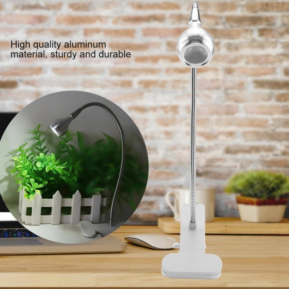 USB Powered USB LED Table Light Adjustable Gooseneck LED Clip On Light Mini Desk Night Lamp Study