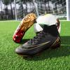 High-top Football Shoes Tf Broken Nails Artificial Flat AG Nails Leather Feet Boys and Girls Children and Adolescents Students Training Shoes