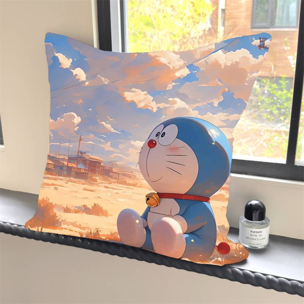 1PC Cute cartoon Doraemon Pillow Case Square Bedroom Sofa Leisure Comfort Cushion Car Home Decoration