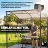 2.2 X 1.5 M BBQ Grill Gazebo Tent, Garden Grill with Metal Frame, Curved Canopy and 10 Hooks, Outdoor Sun Shade, Beige