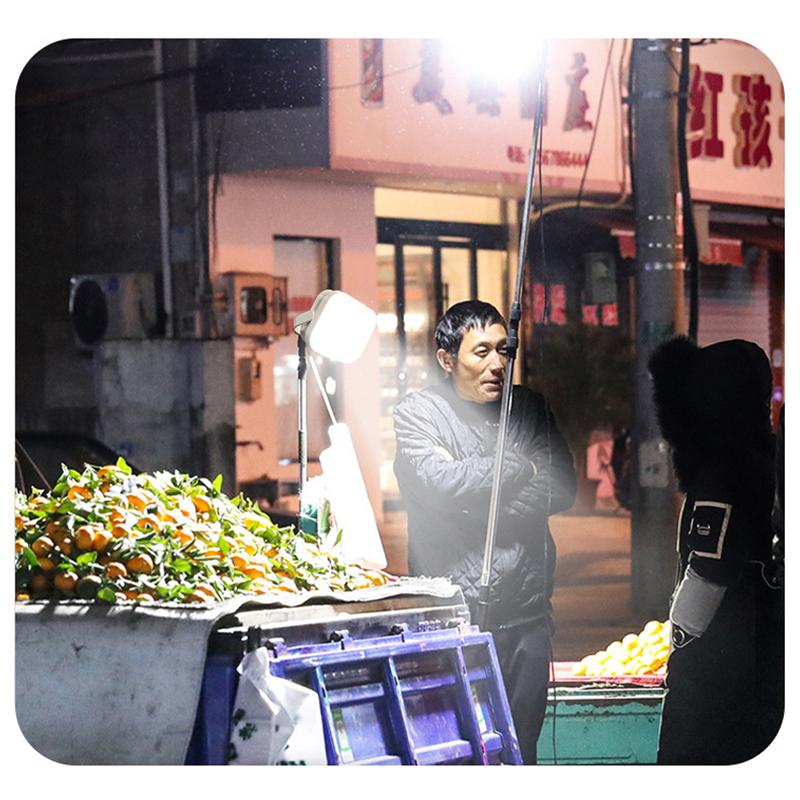 Solar Chargin Tent Strong Light With Magnet Zoom Portable Torch Camping Lantern Work Maintenance Lighting Led