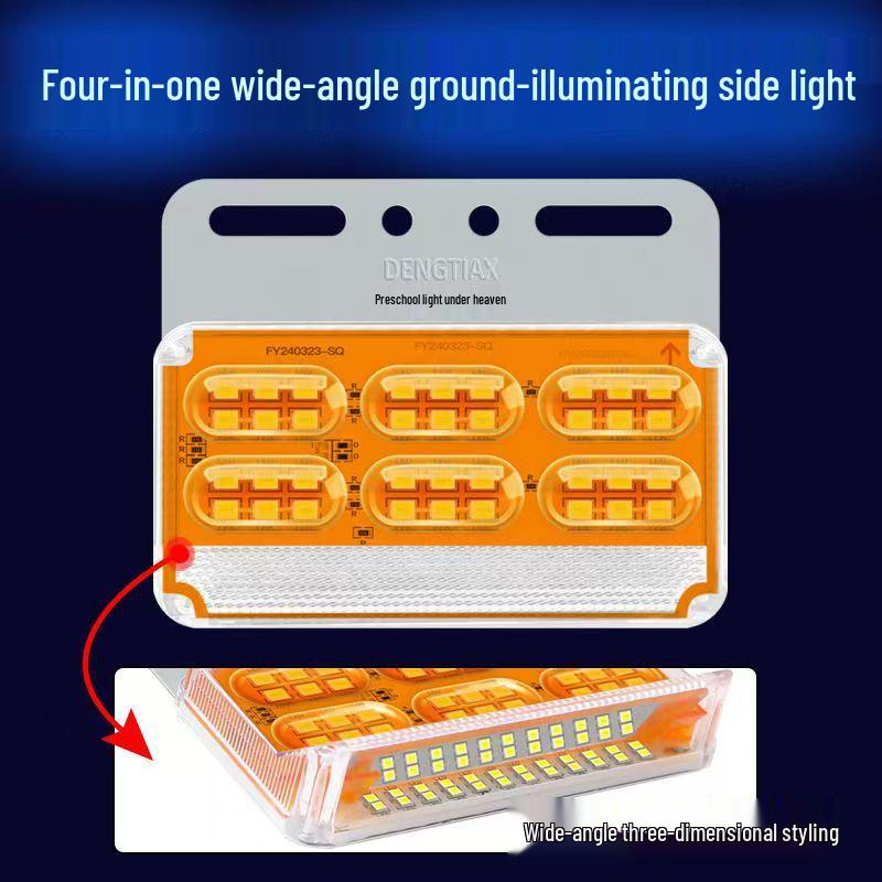 24V Wasserdichte LED LKW Seitenmarkierungsleuchten - Weites Sichtfeld, Superhell, Lange Lebensdauer