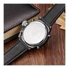 Men's Military Arm Watch: Double Display Digital Outdoor Tactical Watch LED Luminous Quartz Watch Waterproof Large Leather Band Steam Punk Cool Black