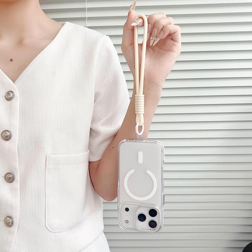 Xuncai Chameleon Magnetic Phone Case for Apple 17 Pro Max with Anti-slip Lanyard and Metal Buttons
