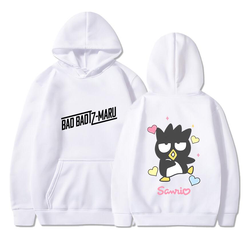 Bad Badtz Maru Hoodies Men Women Autumn Winter Hooded Pullover Sweatershirt Boys Girls Student Hip Hop Hoddie Sweatshirts