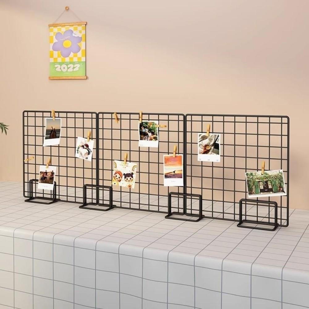 With Base Storage Rack Metal Desktop Stand Modern Jewelry Booth Rack  For Grid Panel