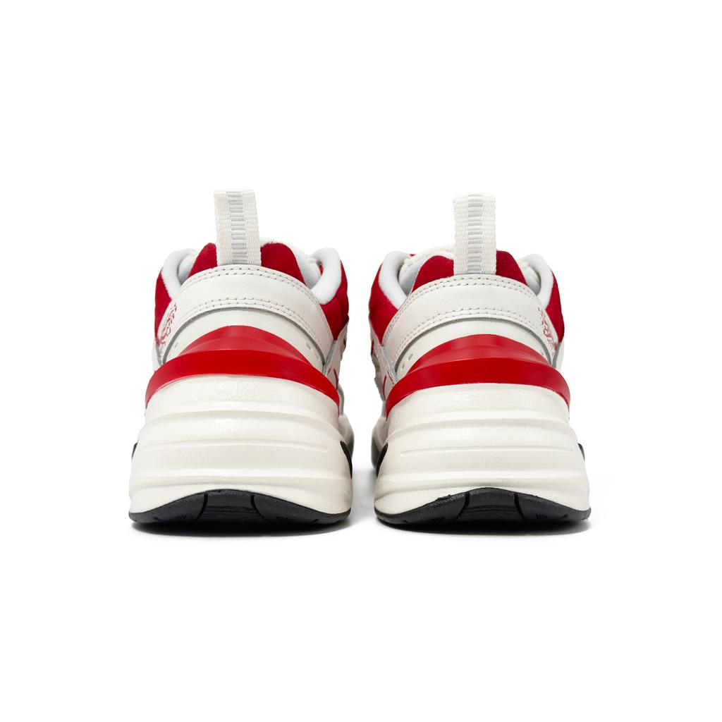 Nike M2K Tekno Red Plum And Cloud, Peaceful, Joy Leather Height Increasing Low top Chunky Sneakers Women's AO3108-001(Team1759-)