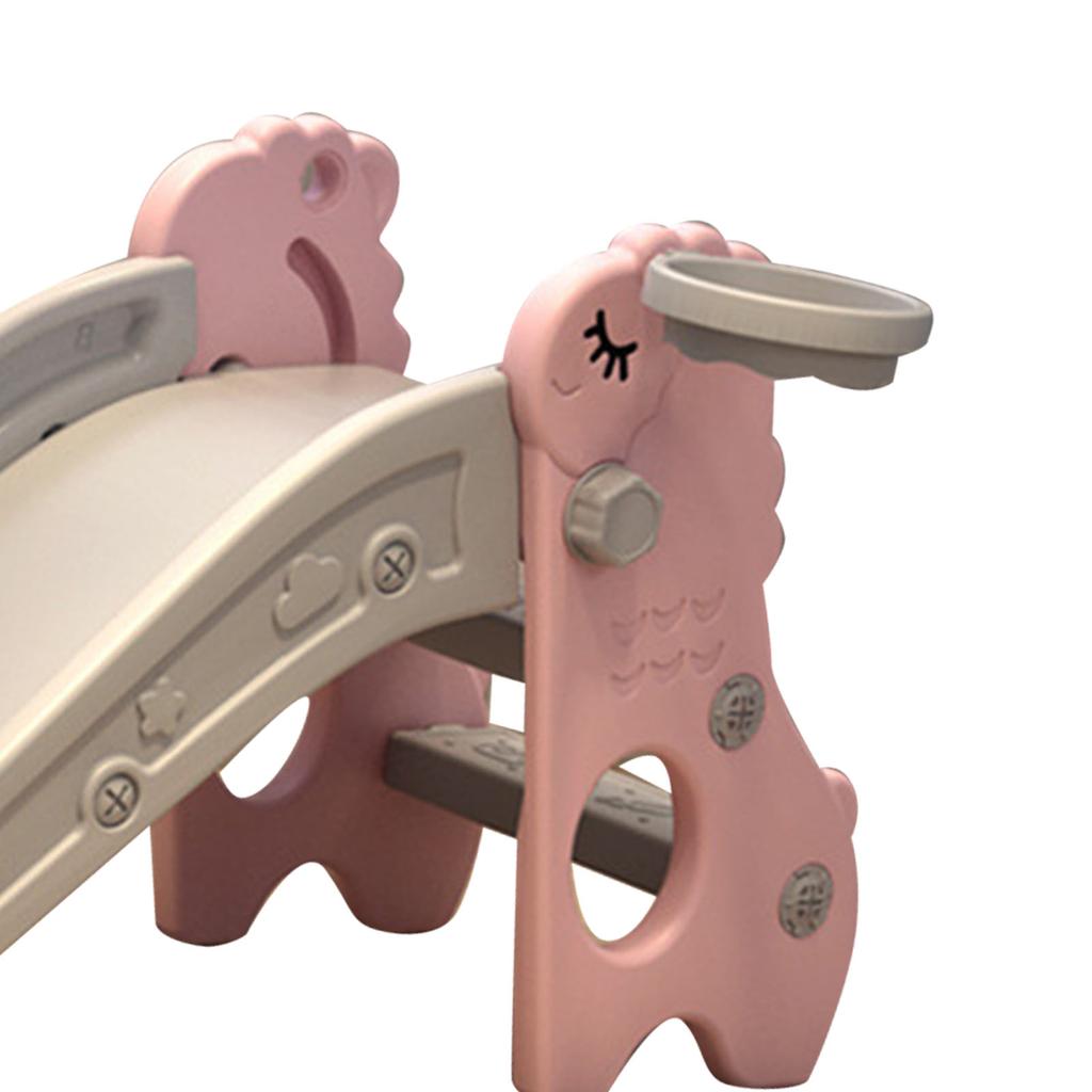 Indoor Toddler Slide with Basket Stable Foldable Multifunction Indoor Kids Slide Playground With Small Basketball for Home