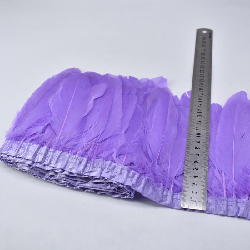 10Meters/lot Natural Goose Feathers Trimmings Fringe for Needlework Sewing Clothing Plume 15-20cm DIY Wedding Feather Decorative