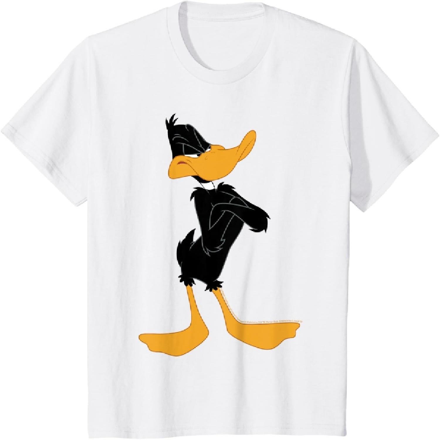 Детская футболка Looney Tunes Даффи Дак Портрет со скрещенными руками XXXXXL белый
